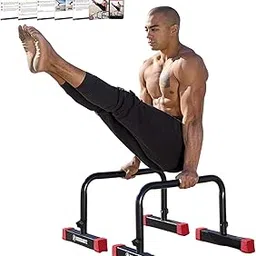Rubberbanditz Parallettes Push Up & Dip Bars | Heavy Duty, Non-Slip Parallete Stand for Crossfit, Gymnastics, Bodyweight Training Workouts-picture-39
