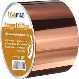 Copper Foil Tape (2inch X 33 FT) with Conductive Adhesive for Guitar & EMI Shielding, Slug Repellent, Crafts, Electrical Repairs, Grounding-picture-15