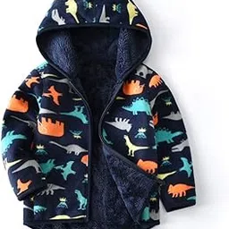 feidoog Toddler Polar Fleece Jacket Hooded Baby Boys Girls Autumn Winter Long Sleeve Thick Warm Outerwear-picture-56