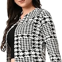 Black White Shrug Top for Women (436)-image-5