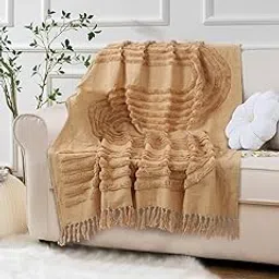 eyda Hand Tufted Throw, 67X52 Inches, Printed Throws for Living Room, Hand Knitted Cotton Throw Blanket for Sofa and Couch, Decorative Cozy Blankets for Home Decor, Lightweight Blanket for Bed-picture-17