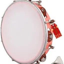 UAPAN Dafli Musical Instrument Dafli/Tambourine 7inch Hand Percussion Musical Instrument (Orange color small Tambourine)-picture-21