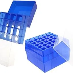 ULTECHNOVO 2pcs Test Tube Storage Box with Compartments Lightweight Plastic Rack for Laboratory Sample Organization Holds and Tubes with Sections-image-12