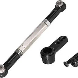 Fashion My Day RC Car Pull Rod Set Multifunctional Adjustable Sturdy RC Servo Rod Accessory Black-picture-35