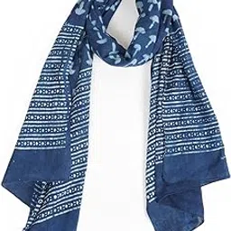 style shoes Female Stole/Scarf For Girl/Ladies Colour- Grey Soft Cotton Blend Ethnic Pattern Solid Scarves(ST-73BLUE1) image 1