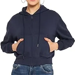 madame Navy Cropped Hooded Sweatshirt-picture-35