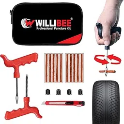 6-in-1 Tool Set (Pack of 10 Strips), Tubeless Tyre Puncture Repair Kit for Car, Bike, Scooter & SUV (with Storage Bag) | Universal Emergency Tyre Fix Tool Set, Flat Tire Puncher Repair Kit.-image-2