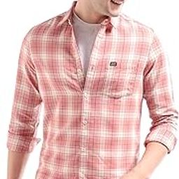 the indian garage co Men Regular Fit Checkered Full Sleeves Cutaway Collar Casual Shirt-picture-2