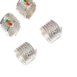 Adhira's Silver Adjustable Daily Used Toe Rings/bichiya/jodavi For Womens(SILVER197 2 pair)-image-96