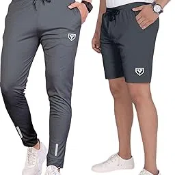 schmetterling Men’s Polyester Track Pants Pack of 2 | Lightweight Gym Joggers with Elastic Waist and Side Pockets | Quick-Dry Activewear for Sports and Casual Wear-picture-26