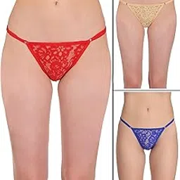 selfcare Women's Solid Net-Nylon Self Design Panties Bikini Briefs Set (Pack of 3) (SN2479-XS)-picture-18