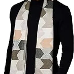 Ravaiyaa - Attitude is everything Soft & Warm Wool Muffler Casual Winter Scarf Arrow Striped Muffler for Men's (Black & Multi Color)-image-40