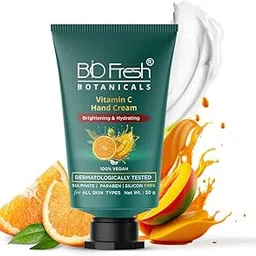 BIOFRESH BOTANICALS Vitamin-C Hand Cream - 30g Skin Whitening Cream for Dry & Rough Skin Hand Moisturizer with Shea Butter & Mango Butter Cream for Itchy Hand Sun Protection Cream (Pack of 1)-picture-33