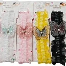 barakath Premium Designer Soft Butterfly Bow Hair Band for Baby Girls Head Band (Multicolor)-picture-50
