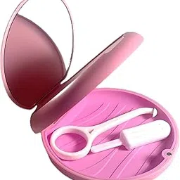 HOLM Retainer and Aligner Case with Mirror, Removal tool and Chewie for Oral Care, Slim Travel size Orthodontic Clear Retainer Box, Dental Mouth Guard Container, Night Guard (Pink)-image-6