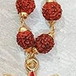 MANI Vastu Fengshui Stone Gift Product Collection Mahakaal/Mahakal Shiva Locket with Panchmukhi Rudraksha Handmade Mala Beads Religious Pendant Necklace Spiritual Jewellery for Men/Women-image-13