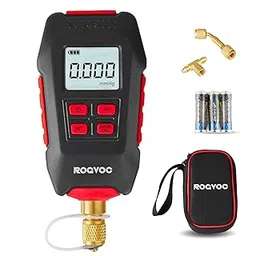 Rogvoc Digital Vacuum Gauge, HVAC Micron Vacuum Gauge Tester with 6 Units 7/16 inch-20 UNF, Digital Vacuum Micron Meter Set with Buzzer Alarm, 1/4 inch SAE Extension Connector Fitting-image-19