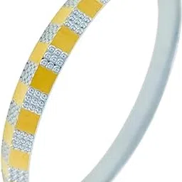 saizen Gold Plated Silver & Gold Brass Kada for Men/Boys-picture-38