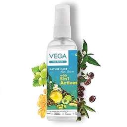 Vega Nature Care Hair Serum for Men & Women with 5 in 1 Actives |UV & Pollution Protection |Serum for Frizzy & Dry Hair| for Hair Smoothening and Shine, 100ml, (VHSU-01)-image-51