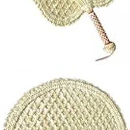 UJEAVETTE 2X Woven Straw Hand Fan Handheld Decorative Fans for Outdoor-image-54