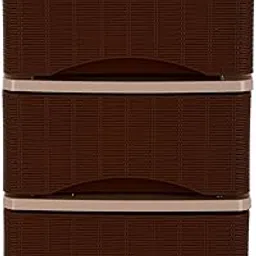 Nayasa Cane Tuckins No. 23 | Multi-Compartment Plastic Drawers | Storage Organizer | Multipurpose Plastic Modular Storage Organizer Box | 39.3 X 29.6 X 46.8 cm | Brown-picture-15