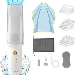 LUSN Men Baby Hair Clipper With Vacuum, Kids Hair Clippers Kit With 3 Guide Combs & 18 Piece, Ipx7 Waterproof, Vacuum & Cordless Use For Baby Children Infant-picture-19