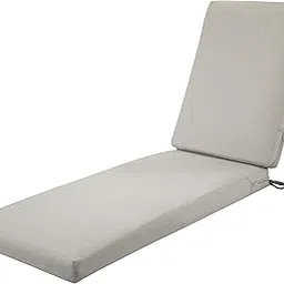 Classic Accessories Ravenna Outdoor Patio Chaise Lounge Cushion, Mushroom, 72" L x 21" W x 3" T-picture-43
