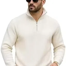 Men’s Solid Zipper Hooded Sweatshirt | Ribbed Hem, Lined Hood, Side Pockets, Durable Zip-picture-42