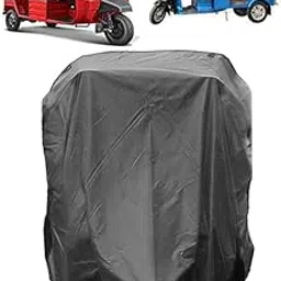 All Weather PRO Water Resistant Universal Three Wheeler Autorickshaw Cover Compatible with All E-Rickshaw (Grey)-picture-60