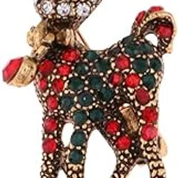 CALANDIS™ Christmas Gift Rhinestone Jewelry Brooch Pin for Women Dolls Decor Deer | Modern | Clothes & Accessories | Dolls-picture-25