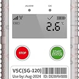 Frigga V5C 4G/5G Real-Time Temperature Humidity Data Logger Single-Use 28800 Points Remote Wireless Digital Temperature Recorder 120 Days for Ocean Tracking Pharmacy Cold Chain Logistics High Accuracy-picture-24