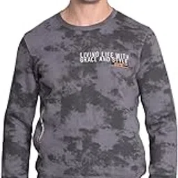 Men's Grey Printed Sweatshirt-image-43