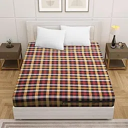 Star Weaves Mattress Cover | Cotton Mattress Covers King Size Bed - 78x72x6 Inches | Mattress Protector with Zipper Chain | Mattress Protector Cover | King Mattress Cover (Maroon)-picture-12