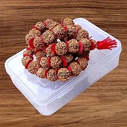 FLAIMYST 5 Mukhi Rudraksha Mala | Five Face Rudraksha | Panch Mukhi Rudraksha | Holy & Auspicious Nepali Beads Size-20mm Approx (54+1 Beads)-picture-19