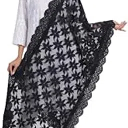 trendz hack Women Solid Net Fabric Ethnic Dupatta-picture-22