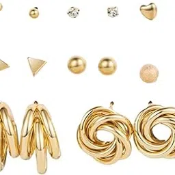 jewels galaxy Stylish AD & Pearl Stud Earrings Jewellery For Women-picture-34