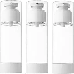 RebuiltX Airless Refillable Empty Pump Dispenser for Lotion, Gel, Foundation, Shampoo | 30ML Travel Bottle with Lid | Pack of 3 (3)-picture-48