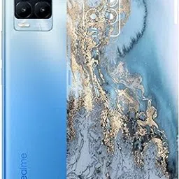 AtOdds - Compatible for Realme 8 Pro Mobile Back Skin Film Wrap with Camera Protector (Coverage - Back+Camera+Sides) (Blue Marble)-picture-60