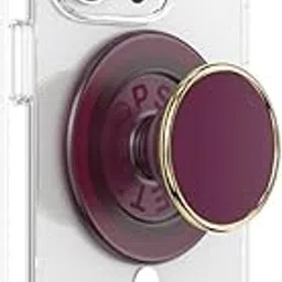 PopSockets Phone Grip for MagSafe with Kickstand, Magnetic Stand, Swappable Top, Secure Hold for iPhone MagSafe Cases, Phone & Tablet Grip - Enamel Red Wine-picture-19