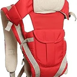 SmilyKid Baby Carrier Bag/Adjustable Hands Free 4 in 1 Baby/Baby Safety Belt/Child Safety Strip/Baby Sling Carrier Bag/Baby Back Carrier Bag Front Carry Facing (Red)-picture-51