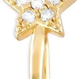 zaveri pearls Gold Tone Cubic Zirconia Embellished Star Contemporary Brass Clip On Nose Pin For Women-ZPFK17180-picture-38