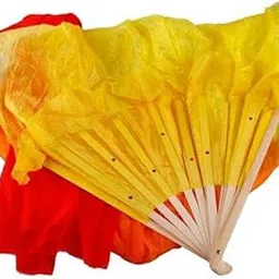 Fashion Colorful 1.5M Hand Made Belly Dance Dancing Silk Bamboo Long Fans Veils-image-11