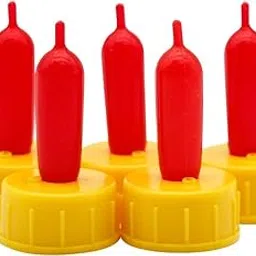 Bethlehem Goat Milk Bottle Toppers for Pets and Livestock, Pack of 5, Yellow and Red, Nutritional Supplement,Milk Feeding Nipple Bottle Topper Goat Sheep-picture-44