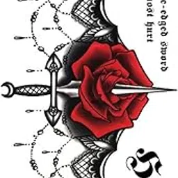 3D Temporary Tattoo Waterproof Sticker For Lower Back And Breast Colorful Lace Red Rose Popular Sexy Designs Size - 24x14cm-picture-28
