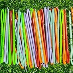 Beads & Crafts Large Eye Plastic Needles 9.2cm Darning Threading Weaving Needles, Safety Plastic Lacing Needles for Kids (Pack of 50 Pcs)-picture-20