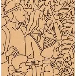 Dbeautify Family Nature Walk Line Art MDF DIY Craft Base | Laser Cut Board for Painting, Wall Dcor & Creative Art Projects | Premium 4mm MDF for Home & Studio 24 inch-picture-24