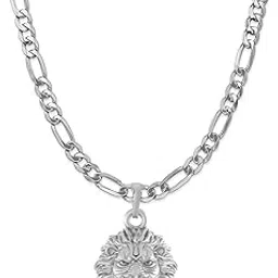 akshat sapphire Sterling Silver (92.5% purity) God Vishnu Narsimha Chain Pendant (Pendant with Chain) for Men & Women Pure Silver Lord Vishnu narsimha Chain Locket for Good Health & Wealth-picture-45