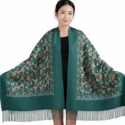 JJ's Soft & Warm Thick Embroidered 28x80 inches Imported Cashmere Fashion Winter Stole, Shawl, Winter Wrap (SL115) Size 70x200 cms-picture-31