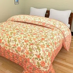 Pure Cotton Sanganeri Printed Quilt | Lightweight and Warm Jaipuri Rajasthani Bed Razai | Soft Razai for Winters | Beautiful Gift Item-picture-19