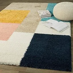 Modern Soft Shaggy Rugs Fluffy Home Decorative Carpet for Living Room 2-inch Thick Carpet (3X5 FEET, Luxury Sky-Blue)-image-5